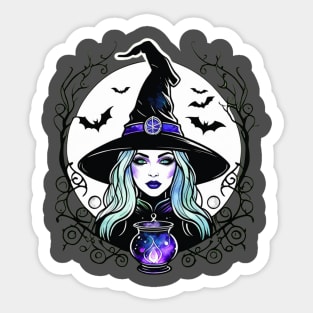 Witch brew halloween potion design Sticker